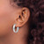 Radiant Essence Sterling Silver Rhodium-Plated Brushed C-Hoop Earrings, 21.65 mm - View 3