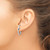 Sterling Silver Rhodium-Plated Polished J-Hoop Earrings, 23.5 mm - View 3