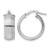 Sterling Silver Rhodium-Plated Polished Grooved Hoop Earrings, 20.7 mm