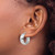 Sterling Silver Rhodium-Plated Polished Grooved Hoop Earrings, 20.7 mm - View 3