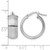 Sterling Silver Rhodium-Plated Polished Grooved Hoop Earrings, 20.7 mm - View 4