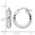Sterling Silver Rhodium-Plated Polished Textured Hoop Earrings, 21 mm - View 4