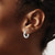 Sterling Silver Rhodium-Plated Polished Textured Hoop Earrings, 17 mm - View 3
