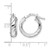 Sterling Silver Rhodium-Plated Polished Textured Hoop Earrings, 17 mm - View 4