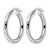 Sterling Silver Rhodium-Plated Polished Diamond-Cut Hoop Earrings, 28.26 mm - View 2