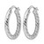 Sterling Silver Rhodium-Plated Polished Diamond-Cut Hoop Earrings, 25.5 mm - View 2