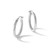 Sterling Silver Rhodium-Plated Polished Diamond-Cut Hoop Earrings, 25.5 mm - View 5