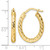 Sterling Silver Gold-Tone Polished Diamond-Cut Hoop Earrings, 25.5 mm - View 4