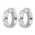 Sterling Silver Rhodium-Plated Polished Diamond-Cut Hoop Earrings, 21.5 mm - View 2