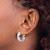 Sterling Silver Rhodium-Plated Polished Diamond-Cut Hoop Earrings, 21.5 mm - View 3