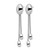 Sterling Silver Rhodium-Plated Polished Post Dangle Earrings, 57.75 mm - View 2