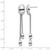 Sterling Silver Rhodium-Plated Polished Post Dangle Earrings, 57.75 mm - View 4