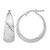 Sterling Silver Rhodium-Plated Satin Diamond-Cut Hoop Earrings, 28.25 mm