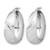 Sterling Silver Rhodium-Plated Satin Diamond-Cut Hoop Earrings, 28.25 mm - View 2