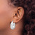 Sterling Silver Rhodium-Plated Satin Diamond-Cut Hoop Earrings, 28.25 mm - View 3
