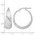 Sterling Silver Rhodium-Plated Satin Diamond-Cut Hoop Earrings, 28.25 mm - View 4