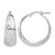 Sterling Silver Rhodium-Plated Polished and Textured Hoop Earrings, 28 mm