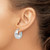 Sterling Silver Rhodium-Plated Polished and Textured Hoop Earrings, 21.5 mm - View 3