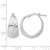 Sterling Silver Rhodium-Plated Polished and Textured Hoop Earrings, 21.5 mm - View 4