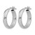 Sterling Silver Rhodium-Plated Polished and Textured Hoop Earrings, 20.25 mm - View 2