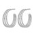 Sterling Silver Rhodium-Plated Diamond Cut J-Hoop Earrings, 25.32 mm - View 2