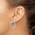 Sterling Silver Rhodium-Plated Diamond Cut J-Hoop Earrings, 25.32 mm - View 3