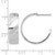 Sterling Silver Rhodium-Plated Etched Stripe Hoop Earrings, 22.3 mm - View 4