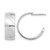 Sterling Silver Rhodium-Plated Etched Stripe Hoop Earrings, 19.65 mm