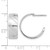 Sterling Silver Rhodium-Plated Etched Stripe Hoop Earrings, 19.65 mm - View 4