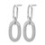 Sterling Silver Rhodium-Plated Polished and Satin Oval Dangle Earrings, 36.68 mm - View 2