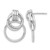 Sterling Silver Rhodium-Plated Polished Circle Drop Post Earrings, 24.6 mm