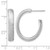 Sterling Silver Rhodium-Plated Brushed J-Hoop Post Earrings, 27.33 mm - View 4
