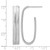 Sterling Silver Rhodium-Plated Brushed J-Hoop Post Earrings, 36.6 mm - View 4