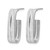 Sterling Silver Rhodium-Plated Brushed J-Hoop Post Earrings, 24 mm - View 2