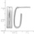 Sterling Silver Rhodium-Plated Brushed J-Hoop Post Earrings, 24 mm - View 4