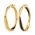 Sterling Silver Gold-Tone with Black Enamel Hoop Earrings, 36.45 mm - View 2