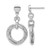 Sterling Silver Rhodium-Plated Circles Post Dangle Earrings, 29.5 mm