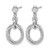 Sterling Silver Rhodium-Plated Circles Post Dangle Earrings, 29.5 mm - View 2