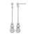 Sterling Silver Rhodium-Plated Polished Beads Post Dangle Earrings, 48.11 mm