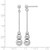 Sterling Silver Rhodium-Plated Polished Beads Post Dangle Earrings, 48.11 mm - View 4
