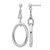 Sterling Silver Rhodium-Plated Oval Post Dangle Earrings, 48.85 mm
