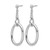 Sterling Silver Rhodium-Plated Oval Post Dangle Earrings, 48.85 mm - View 2