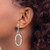 Sterling Silver Rhodium-Plated Oval Post Dangle Earrings, 48.85 mm - View 3