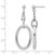 Sterling Silver Rhodium-Plated Oval Post Dangle Earrings, 48.85 mm - View 4