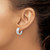 Sterling Silver Rhodium-Plated Satin and Polished Hinged Hoop Earrings, 15.56 mm - View 3