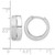 Sterling Silver Rhodium-Plated Satin and Polished Hinged Hoop Earrings, 15.56 mm - View 4