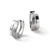 Sterling Silver Rhodium-Plated Satin and Polished Hinged Hoop Earrings, 15.56 mm - View 5