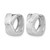 Sterling Silver Rhodium-Plated and Diamond-Cut Hinged Hoop Earrings, 14.26 mm - View 2