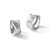 Sterling Silver Rhodium-Plated and Diamond-Cut Hinged Hoop Earrings, 14.26 mm - View 5