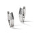 Sterling Silver Rhodium-Plated and Diamond-Cut Fancy Hinged Hoop Earrings, 22.83 mm - View 5